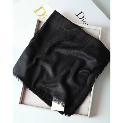 Christian Dior Black Cannage Shawl 140 cm