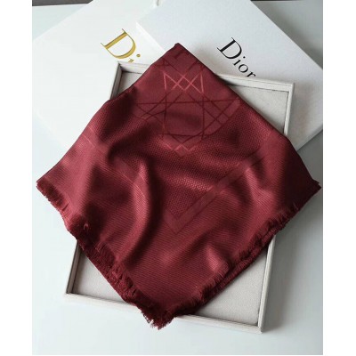 Christian Dior Bordeaux Cannage Shawl 140 cm