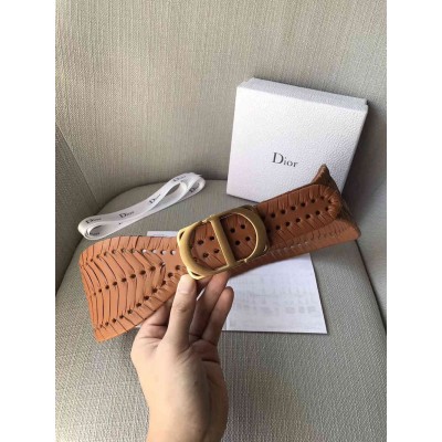 Dior 30 Montaigne 40MM Belt In Camel Calfskin