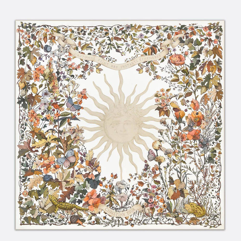 Dior 4 Saisons Automne Soleil 90 Square Scarf