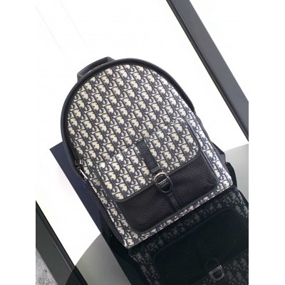 Dior 8 Backpack in Beige and Black Dior Oblique Jacquard