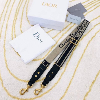 Dior Blue Embroidery Adjustable Shoulder Strap