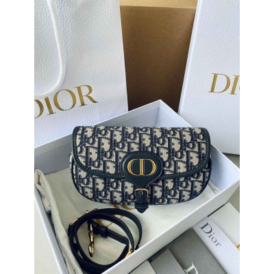 Dior Bobby East-West Bag In Blue Dior Oblique Jacquard