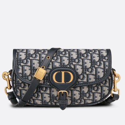 Dior Bobby East-West Bag In Blue Dior Oblique Jacquard