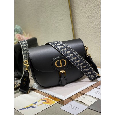 Dior Bobby Large Bag In Black Box Calfskin