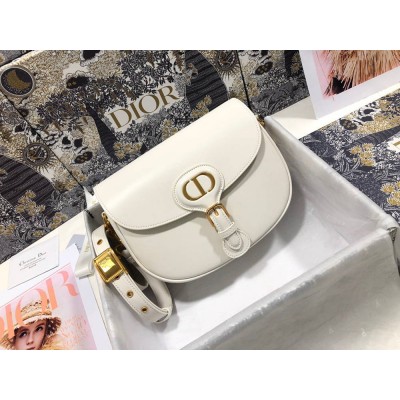 Dior Bobby Medium Bag In White Box Calfskin