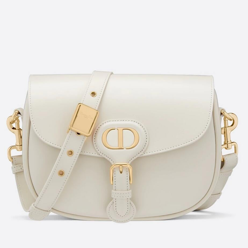 Dior Bobby Medium Bag In White Box Calfskin