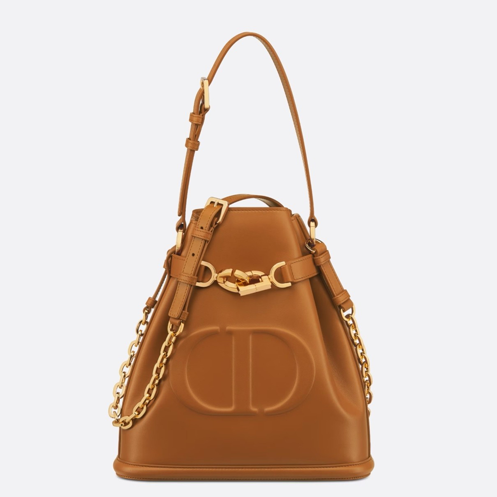 Dior C'est Medium Bag in Brown Saddle Calfskin