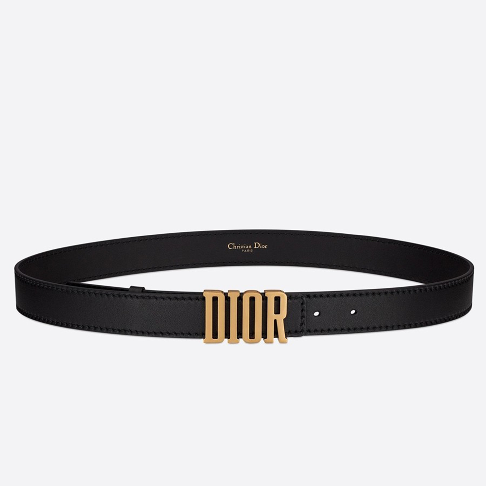 Dior D-Fence 30MM Belt In Black Calfskin