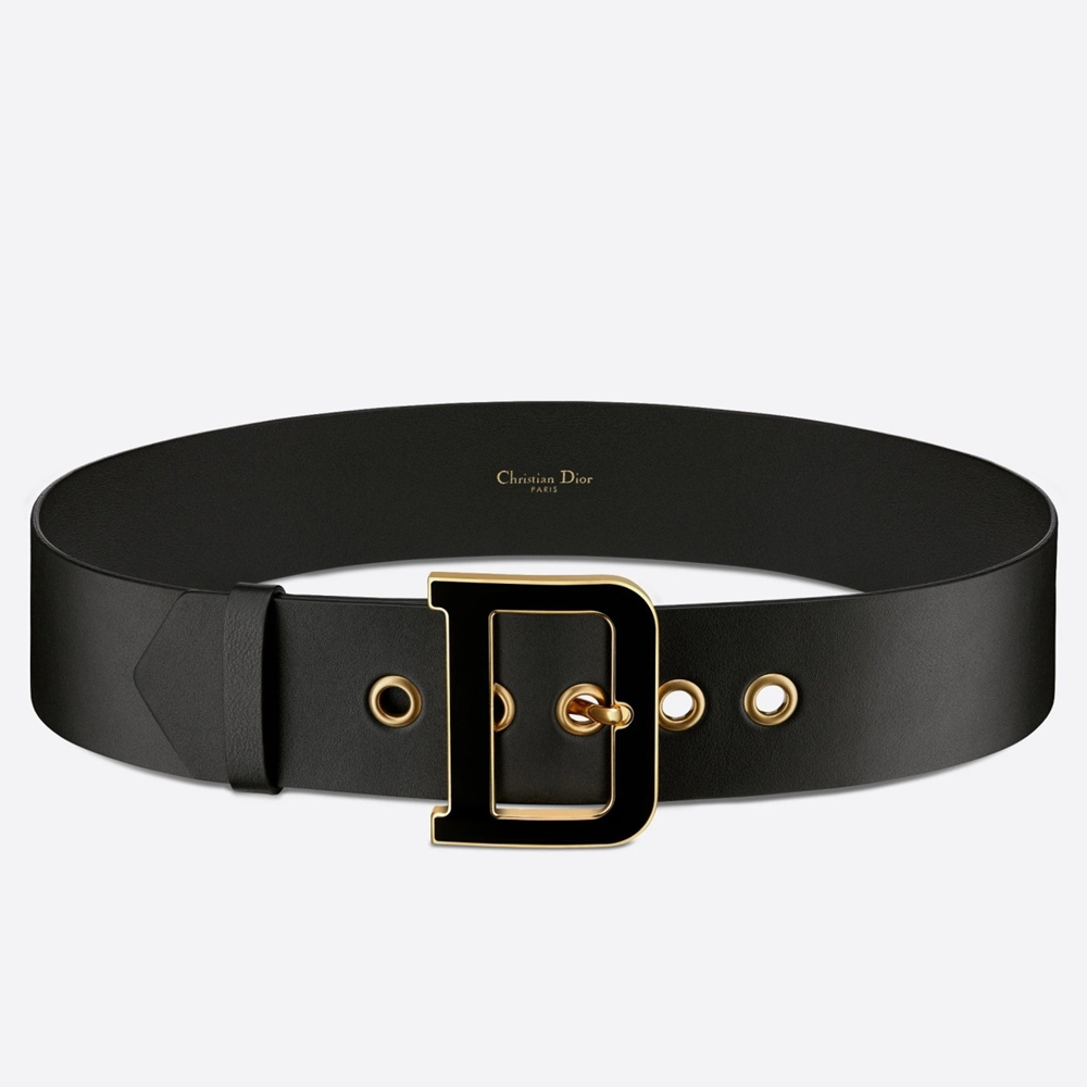 Dior Diorquake 55MM Belt In Black Smooth Calfskin