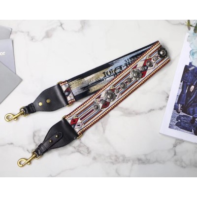 Dior Embroidered Canvas Shoulder Strap