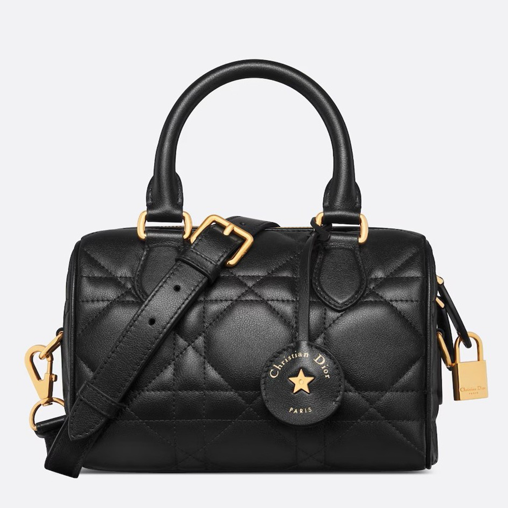 Dior Groove 20 Bag in Black Macrocannage Calfskin