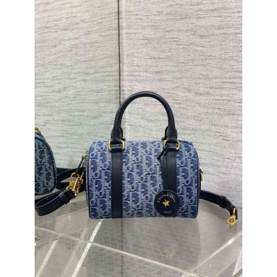 Dior Groove 20 Bag in Blue Denim Dior Oblique Jacquard