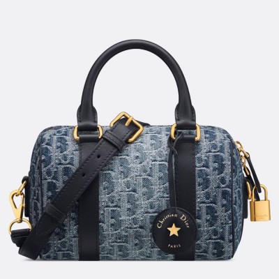 Dior Groove 20 Bag in Blue Denim Dior Oblique Jacquard