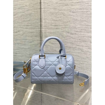 Dior Groove 20 Bag in Pale Blue Macrocannage Calfskin