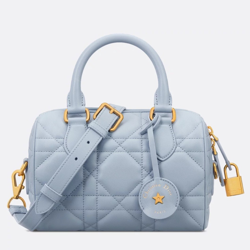 Dior Groove 20 Bag in Pale Blue Macrocannage Calfskin