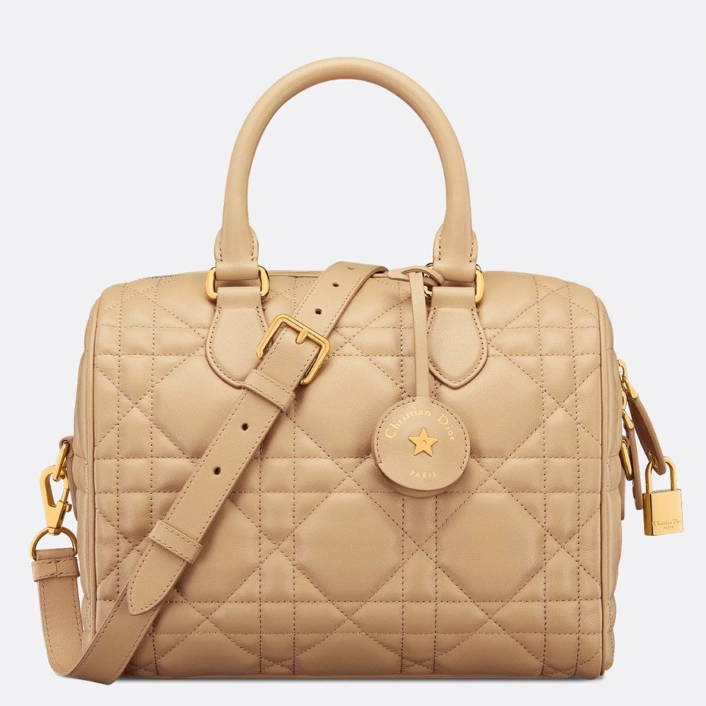 Dior Groove 25 Bag in Biscuit Macrocannage Calfskin