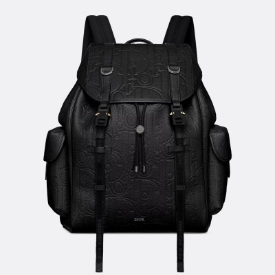 Dior Hit the Road Backpack with Flap in Black Gravity Leather