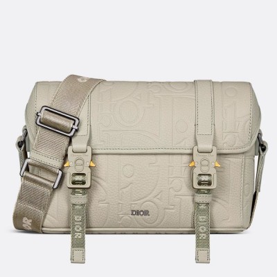 Dior Hit the Road Flap Messenger Bag in Beige Gravity Leather