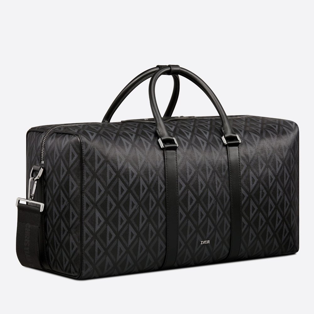 Dior Lingot 50 Duffle Bag In Black CD Diamond Canvas