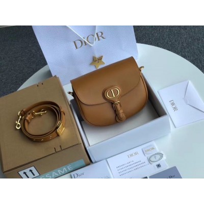 Dior Medium Bobby Bag In Camel Calfskin