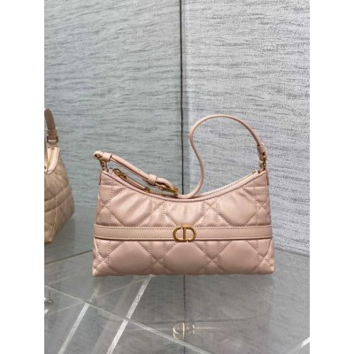 Dior Miss Caro Cigale Mini Bag in Pink Macrocannage Lambskin