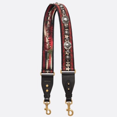 Dior Red Canvas Bohemian-inspired Strap