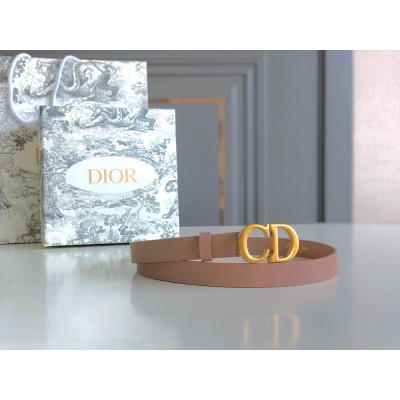 Dior Saddle 20MM Belt In Nude Calfskin