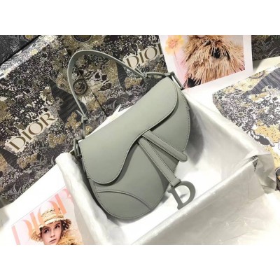 Dior Saddle Bag In Grey Ultramatte Calfskin