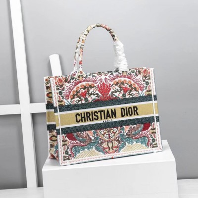 Dior Small Book Tote In Heart Lights Dior Embroidery