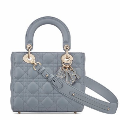 Dior Small Lady Dior My ABCDior Bag In Blue Cannage Lambskin