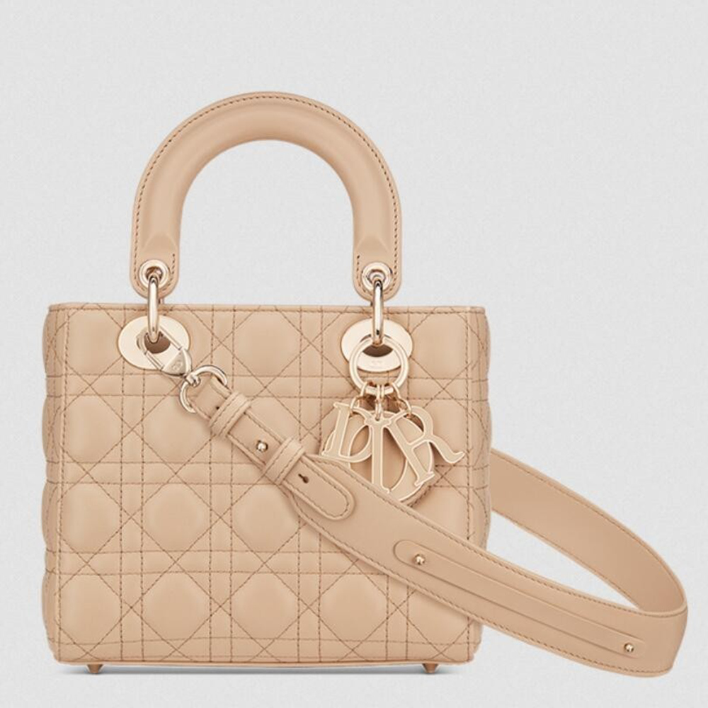 Dior Small Lady Dior My ABCDior Bag in Beige Cannage Lambskin