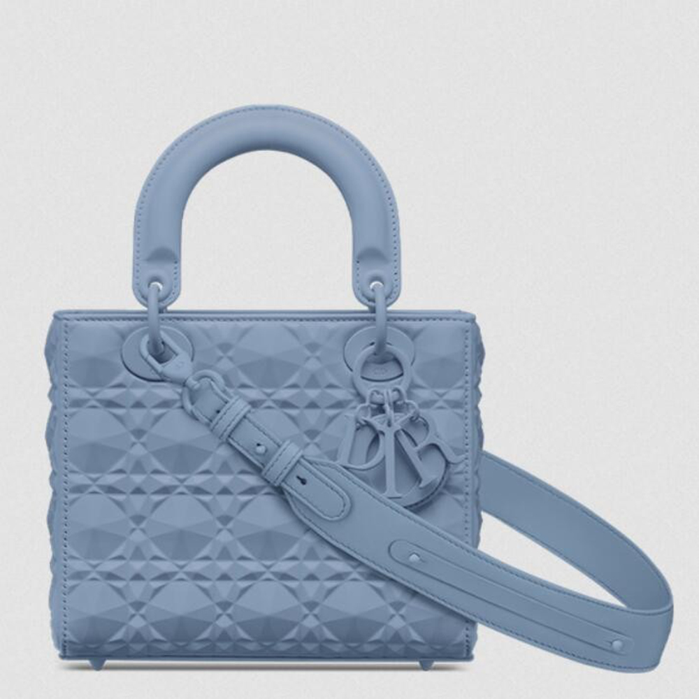 Dior Small Lady Dior My ABCDior Bag in Denim Calfskin with Diamond Motif