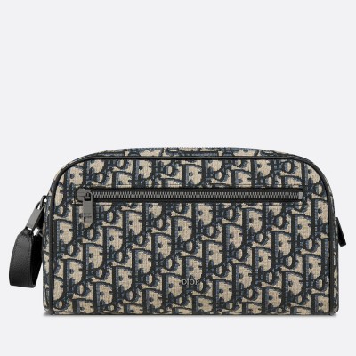 Dior Toiletry Bag in Dior Beige Oblique Jacquard