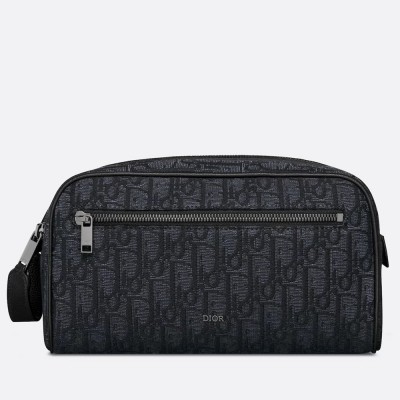 Dior Toiletry Bag in Dior Black Oblique Jacquard