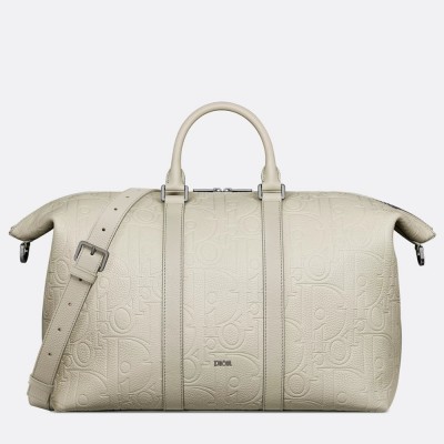 Dior Weekender 40 Bag in Beige Dior Gravity Leather