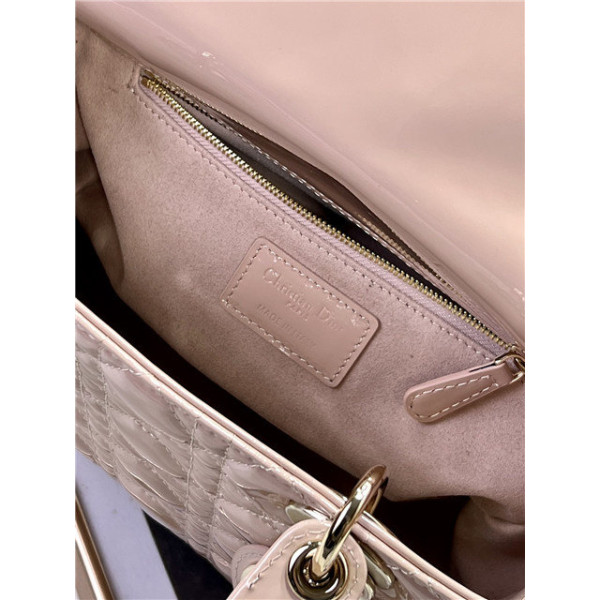 Dior Medium Lady Dior Bag M0565 Pink Patent