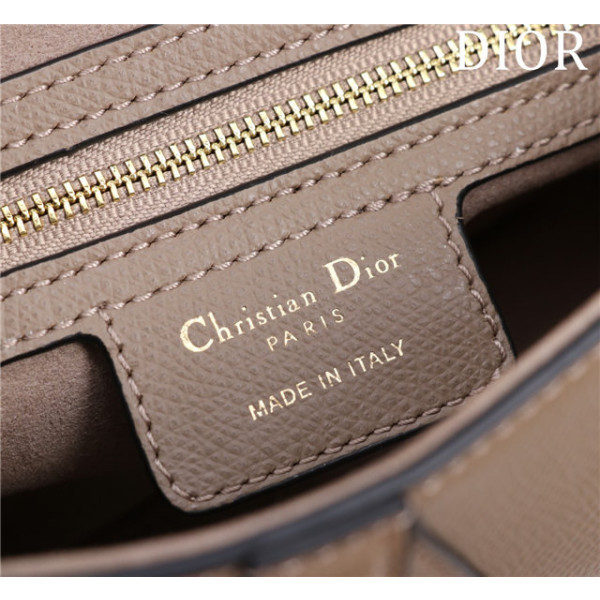 Dior Saddle Bag With Strap M0455 Warm Taupe Grained Calfskin