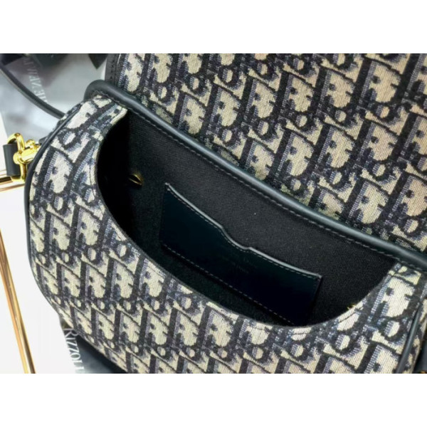 Medium Dior Bobby Bag | Blue Dior Oblique Jacquard