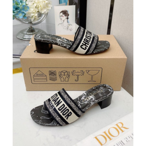 Dior Women's Dway Heeled Slide Black