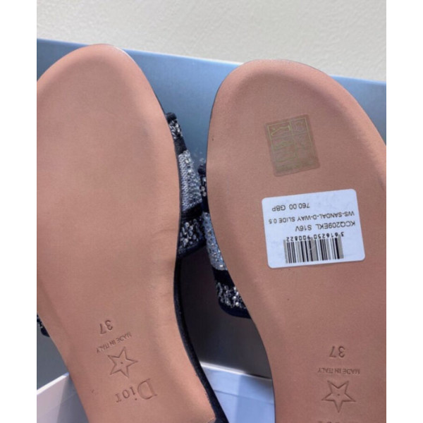 Dior Women's Dway Cotton Sandals Black