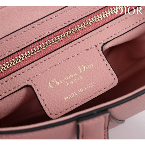 Dior Saddle Bag With Strap M0455 Blush Grained Calfskin