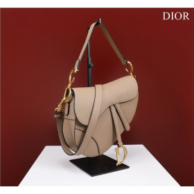 Dior Saddle Bag With Strap M0455 Sand-Colored Grained Calfskin