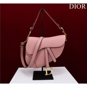 Dior Saddle Bag With Strap M0455 Blush Grained Calfskin