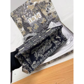 Dior Book Tote Toile De Jouy Motif Canvas Blue Bag