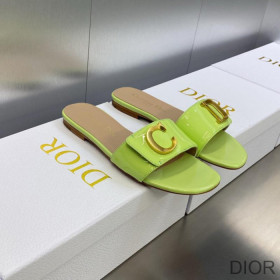 C''est Dior Slides Women Patent Leather Green