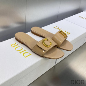 C''est Dior Slides Women Patent Leather Khaki