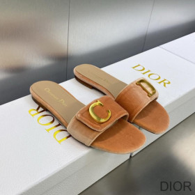 C''est Dior Slides Women Velvet Brown