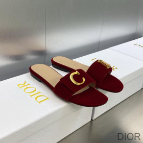 C''est Dior Slides Women Velvet Red