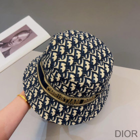 Dior Bucket Hat D Oblique Cotton Blue